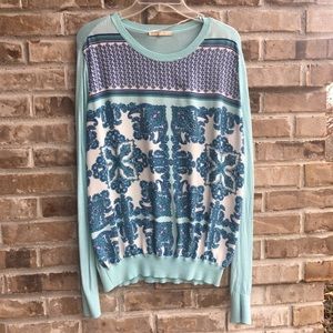 XL 41Hawthorn mixed material top (Stitch Fix)